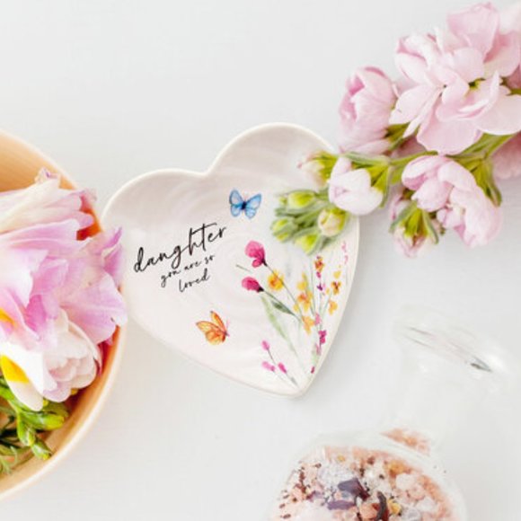 NWT Trinket Dish, Gift for Your Daughter - watercolor floral art by Amylee Weeks - Picture 2 of 5